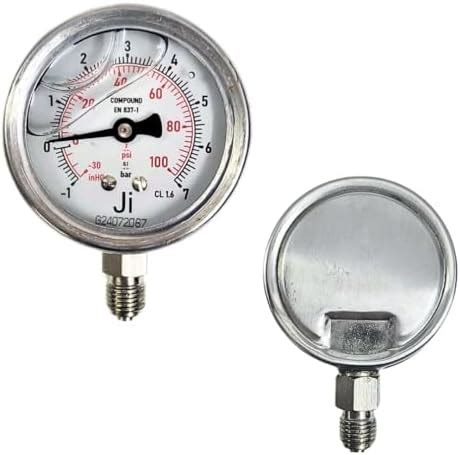 "Ji" Japsin Instrumentation Economical Glycerin Filled Compound Gauge ...