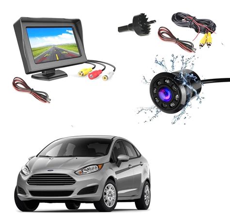 Combo 4.3 Dashboard TFT LCD Screen Rear View Monitor with 8 LED Night ...