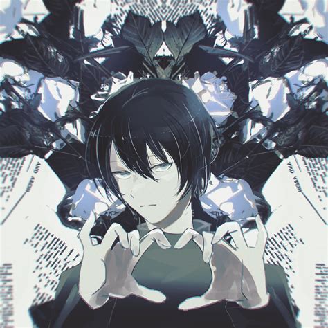 Download wallpaper 3415x3415 guy, gesture, heart, anime ipad pro 12.9 ...