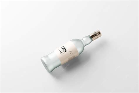 Premium PSD | Frosted glass spirit liquor bottle mockup