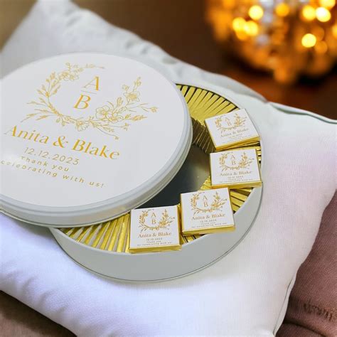 Wedding Chocolate Favors With Box, Personalized Wedding Chocolate ...