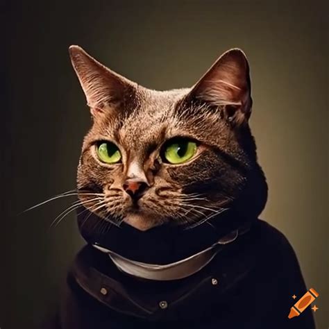 Cat with Adam Driver resemblance on Craiyon