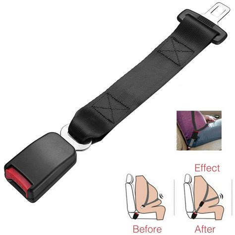 "2PCS Universal Car Stiff Rigid Safety Seat Belt Extender 14""INCH - ABS Stainless Steel ...