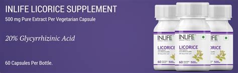 Inlife Licorice Root Extract (Yastimadhu) Standardized To 20% ...