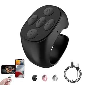 Fingertip Wireless Bluetooth Remote Control, Video Scrolling Ring ...