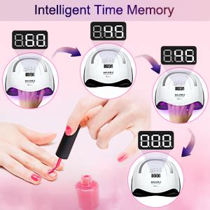 NAILGIRLS UV LED Nail Lamp, 54W Fast Nail Dryer Gel Polish Light with 4 ...