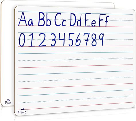 Double Sided Whiteboard Lined Dry Erase Board for Kids Ruled Writing ...
