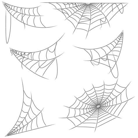 Premium Vector | Set of spider web for halloween. halloween cobweb ...
