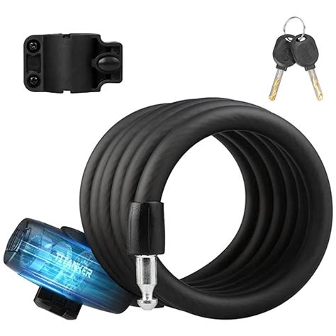 Titanker Bike Lock, Bike Locks Cable Lock Coiled - BicycleGearGuides