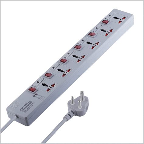 MX 6 Outlet Universal Power Strip Extension Board with Individual Fuse ...