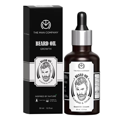 The Man Company Beard Oil for Growing Beard Faster with Almond & Thyme ...