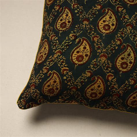 Ajrakh Hand Block Print Cushion Cover