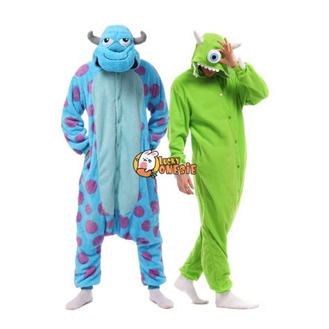 Sully & Mike Wazowski Onesie for Adults Easy Halloween Monster Inc ...