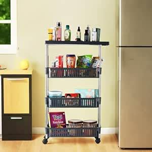 Kuber Industries Multipurpose Slim (4-Layer) Storage Organizer Rack ...