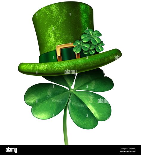 Happy St Patricks Day March celebration symbol with green shamrocks ...