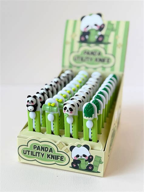 Adorable Panda Mini Utility Knife – Retractable Blade – PropFactory