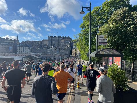 Edinburgh Half Marathon underway in windy conditions as city centre ...
