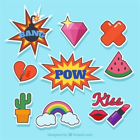 Pop sticker Images - Free Download on Freepik