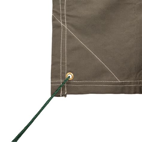 Stansport 5-ft x 7-ft Green Water resistant Standard Canvas 1-mil Tarp ...