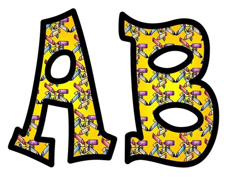 Printable Bulletin Board Letters - Printable Learning Sheets