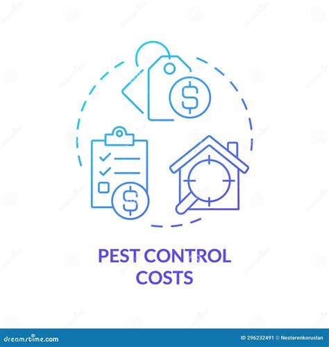 Thin Gradient Icon Pest Control Costs Concept Stock Vector ...