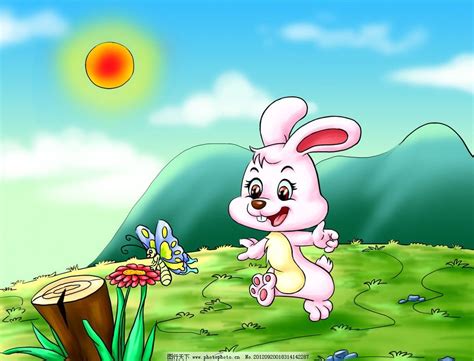 可爱的小白兔图片_动漫人物_动漫卡通_图行天下图库