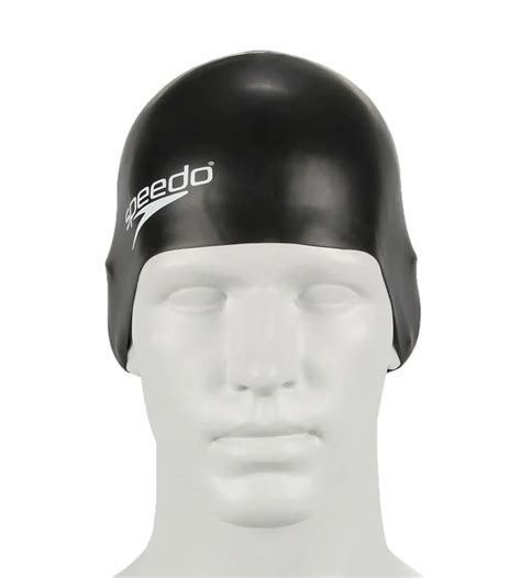 Speedo Plain Moulded Silicone Junior Cap | Black – Achivr