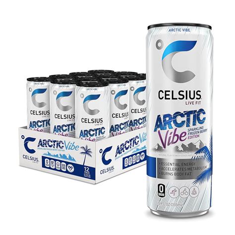CELSIUS Arctic Vibe Sparkling Frozen Berry, Functional Essential Energy ...