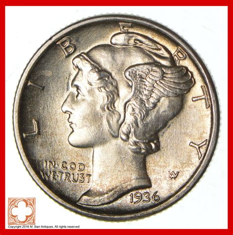 1936-S Mercury Silver Dime | Property Room
