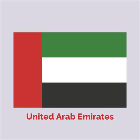 united arab emirates country flags name in the world 14743455 Vector ...