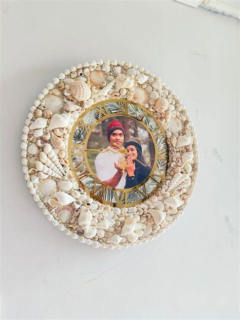 Personalised Photo clock-Boho Aura Floral Clock 19inch – Shellkrafts
