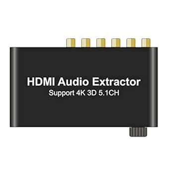 MERISHOPP® 4K 3D US Power HDMI 5.1 CH Audio Extractor Supports Dolby ...