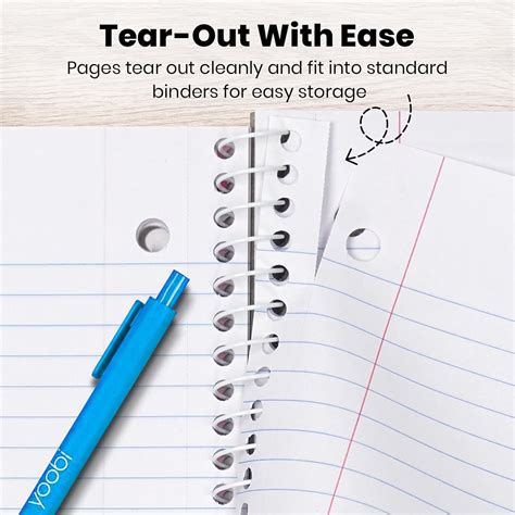 Yoobi College Ruled 8 x 10.5” Spiral Notebook Set India | Ubuy