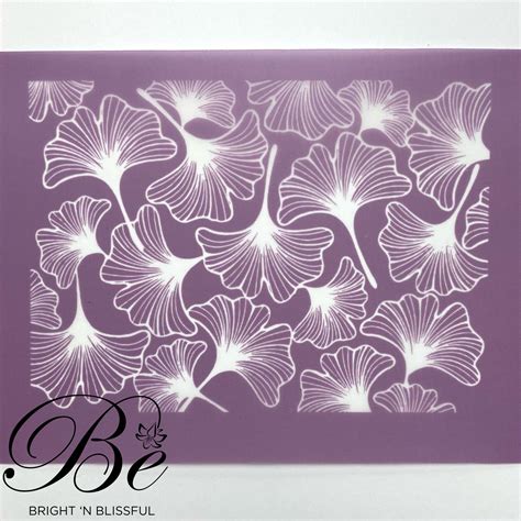 Ginkgo Leaf Polymer Clay Silk Screen Stencil UK pattern - Etsy UK