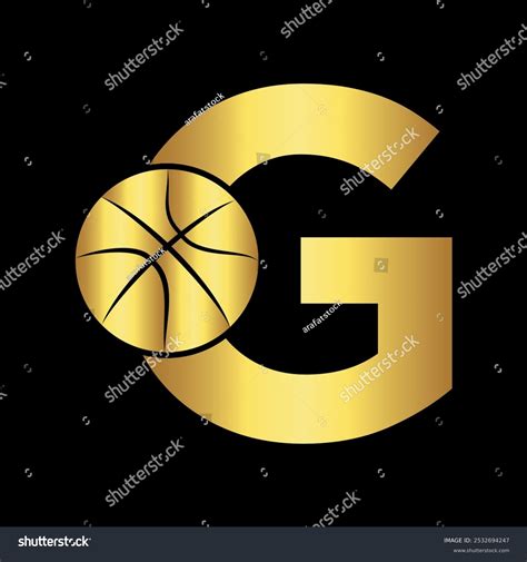 Basketball Logo Combine Letter G Vector Stock Vector (Royalty Free ...