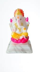 kkll Marble Car Ganesha Idols for Dashboard. Small Pagdi Ganesh Ji ...