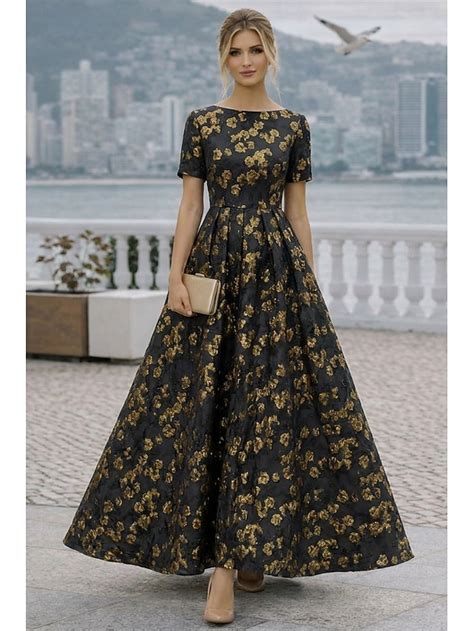 A-Line Ankle Length Formal Dresses Cocktail Dresses Elegant Short ...