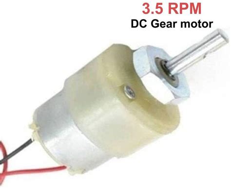 Scienticy 3.5 RPM 12V Center Shaft DC Gear Motor for Science projects ...