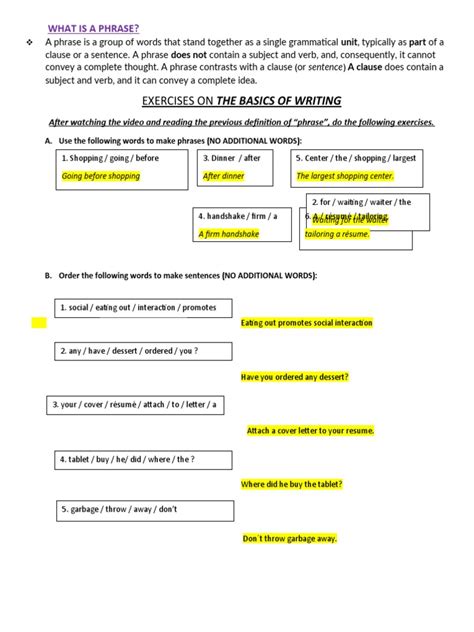 Basic Writing Exercises 的图像结果