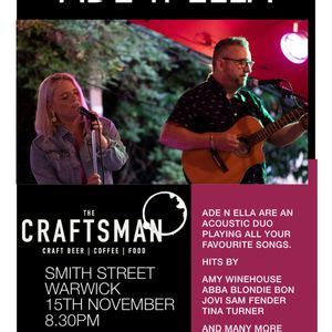 Ade n Ella Live This Friday @ The Craftsman - Warwick , 7 Smith St ...