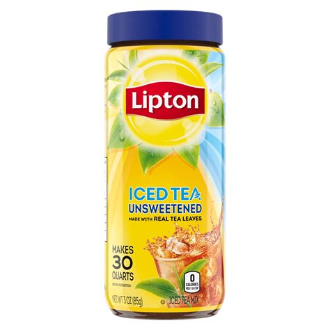 Lipton Instant Unsweetened Black Iced Tea Powder Mix, 30 qt - Walmart.com