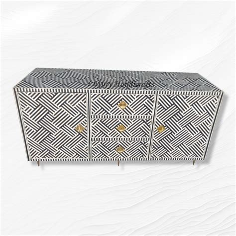 Optical Bone Inlay Buffet Black – Luxury Handicrafts