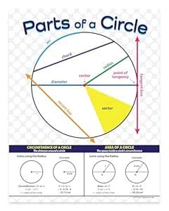 Safety Magnets ZOCO – Parts of a Circle Poster – Geometry Math ...