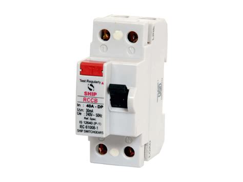 Residual Current Circuit Breaker (RCCB) - Ship Switchgears (India)