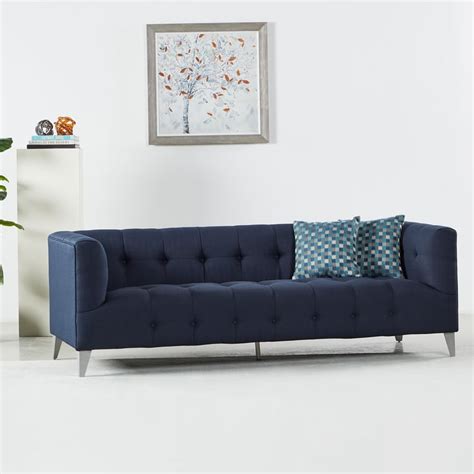 Buy Morgan Fabric 3-Seater Sofa - Blue from Home Centre at just INR ...
