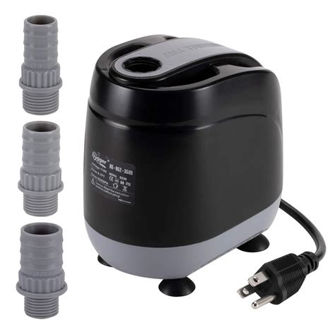 925GPH Aquarium Water Pump, Submersible Pump with 3.3/8.2/9.7/9.7ft ...