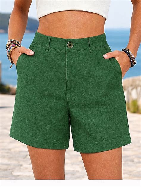 Women's Linen-feel Pants Chinos Shorts Summer Shorts Vacation Fashion ...