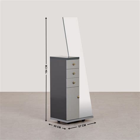 Buy Stellar Dresser Mirror with Drawer - Grey from Home Centre at just ...