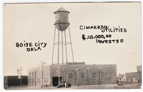 RARE RPPC Boise City OK Oklahoma Cimarron Utilities ca 1925 Real Photo ...
