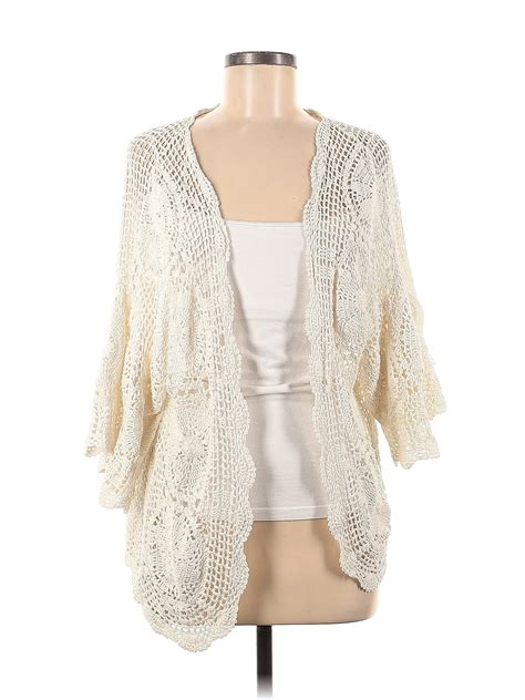 Romeo & Juliet Couture Ivory Cardigan Size M - 74% off | ThredUp